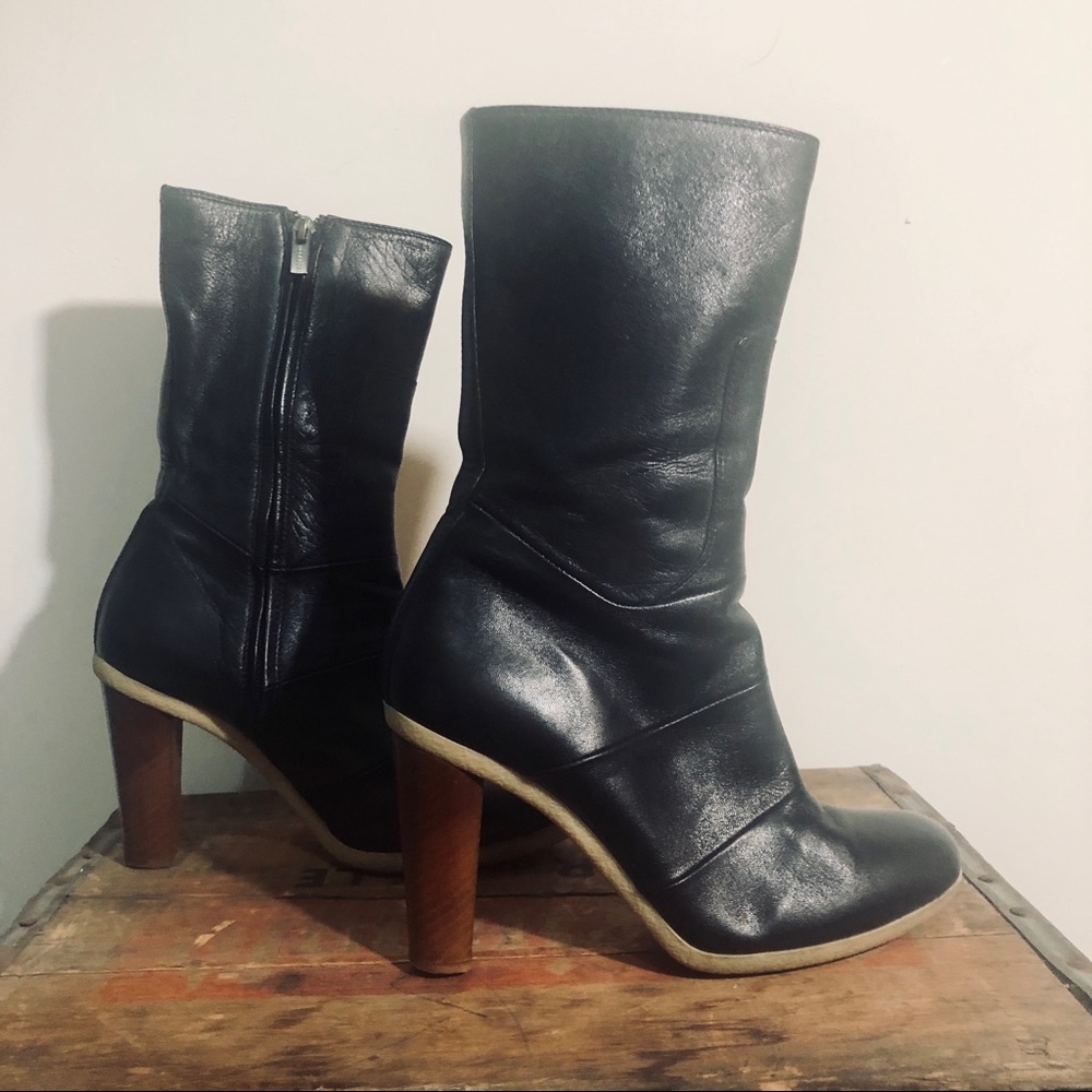 Vintage Jil Sander High Heel Leather Boots - Picture 4 of 6
